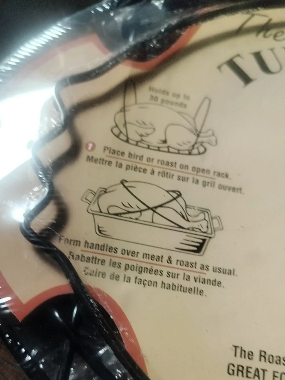 Turkey Lifter Non-Stick Roasting Rack New For Turkey, Roast, Chicken, Goose